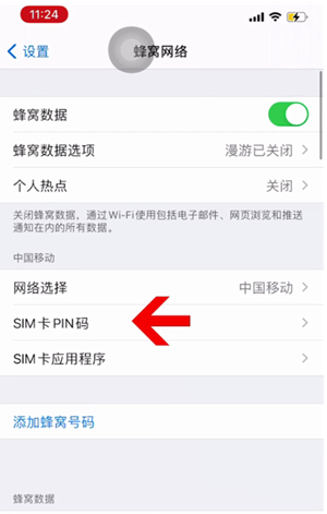 屯城镇苹果14维修网分享如何给iPhone14的SIM卡设置密码 